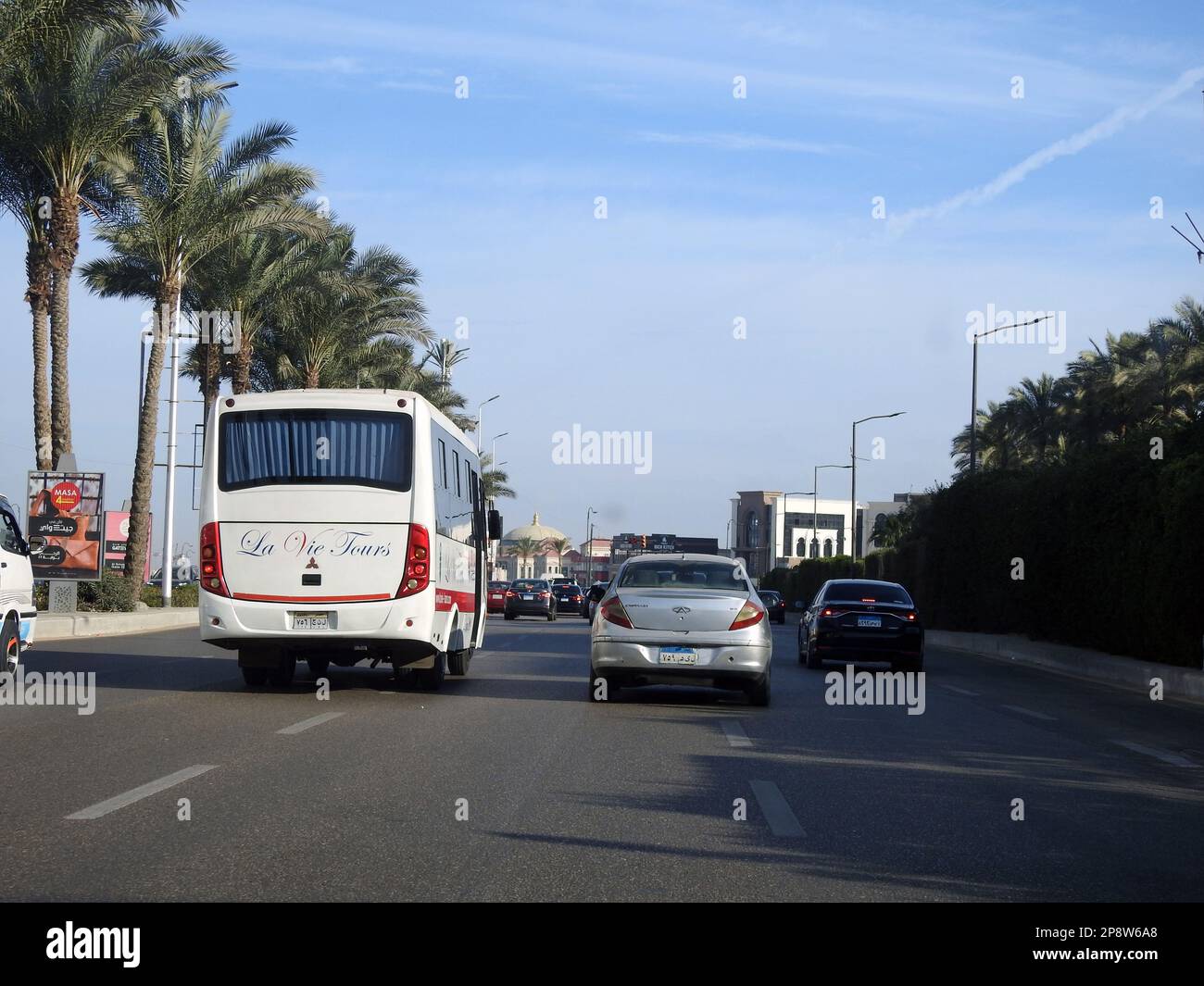 Cairo, Egypt, March 8 2023 Traffic signals in Egyptian streets