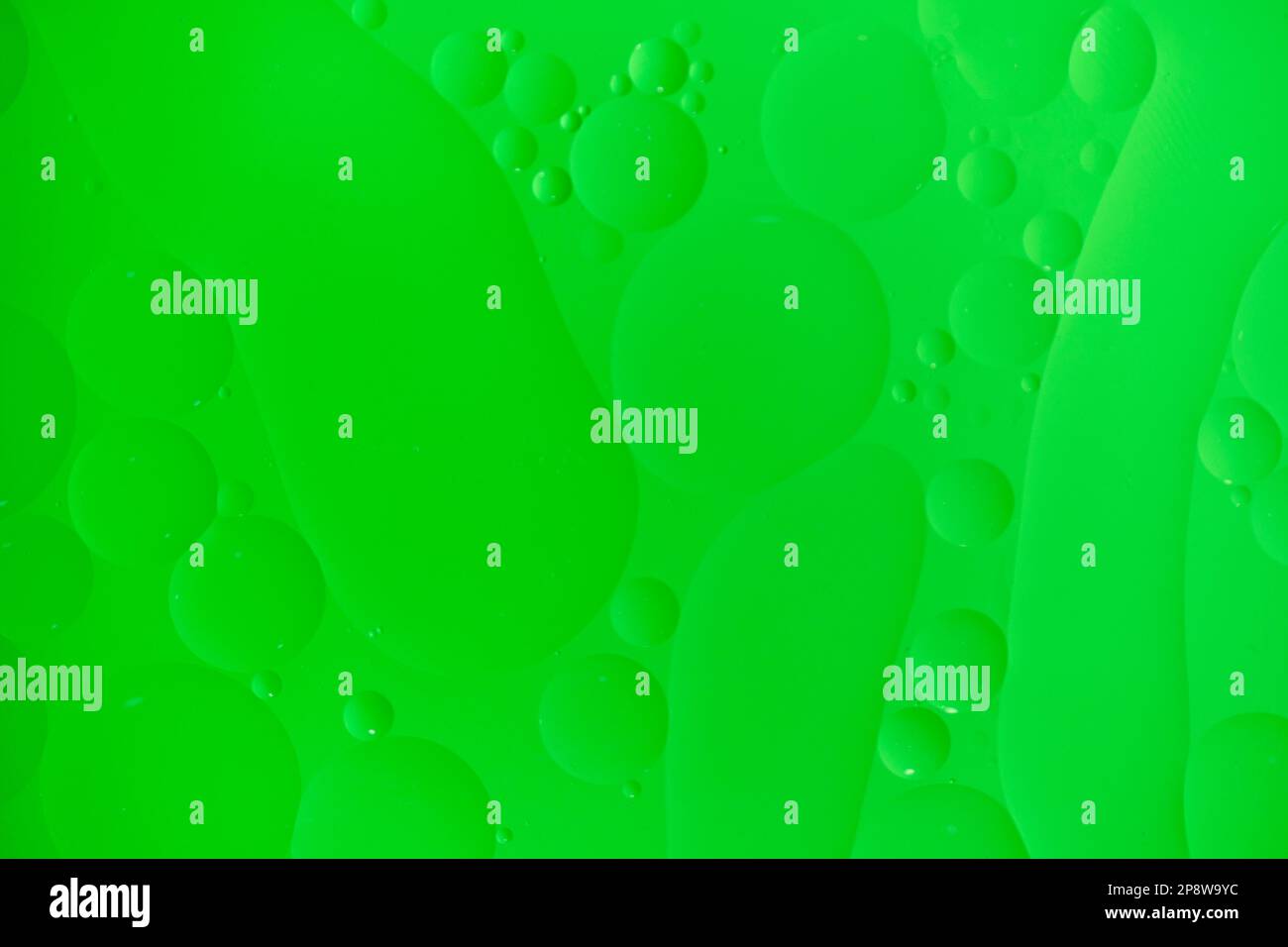 Abstract background with green oil circles and gradient. Stock Photo
