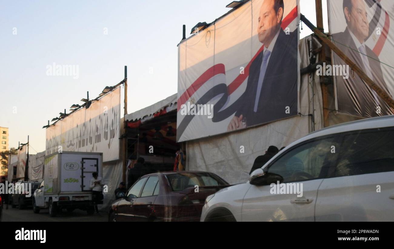 Cairo, Egypt, March 8 2023 Cairo Chamber of commerce trading room tent