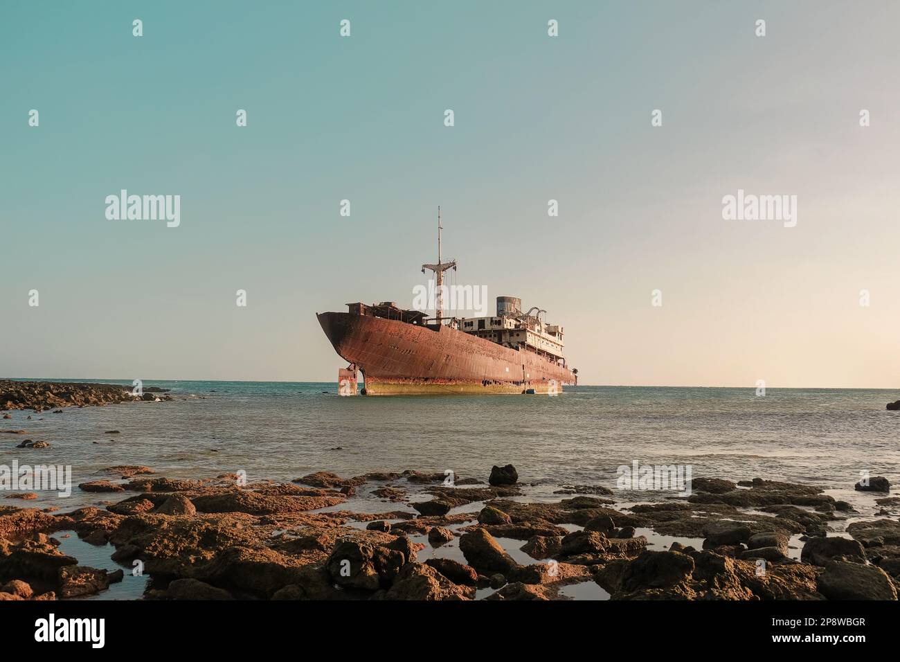 Abandoned old rusty ghost ship (Temple Hall) in 1977 due to a shipwreck ...