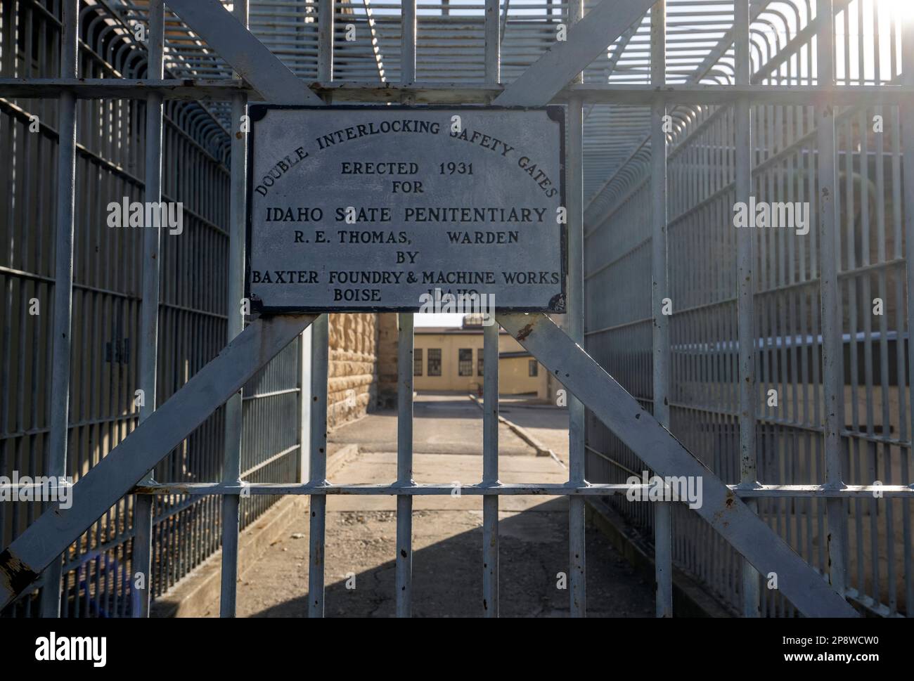The Old Idaho Penitentiary State Historic Site was a functional prison from 1872 to 1973 in  Boise, Idaho. Stock Photo