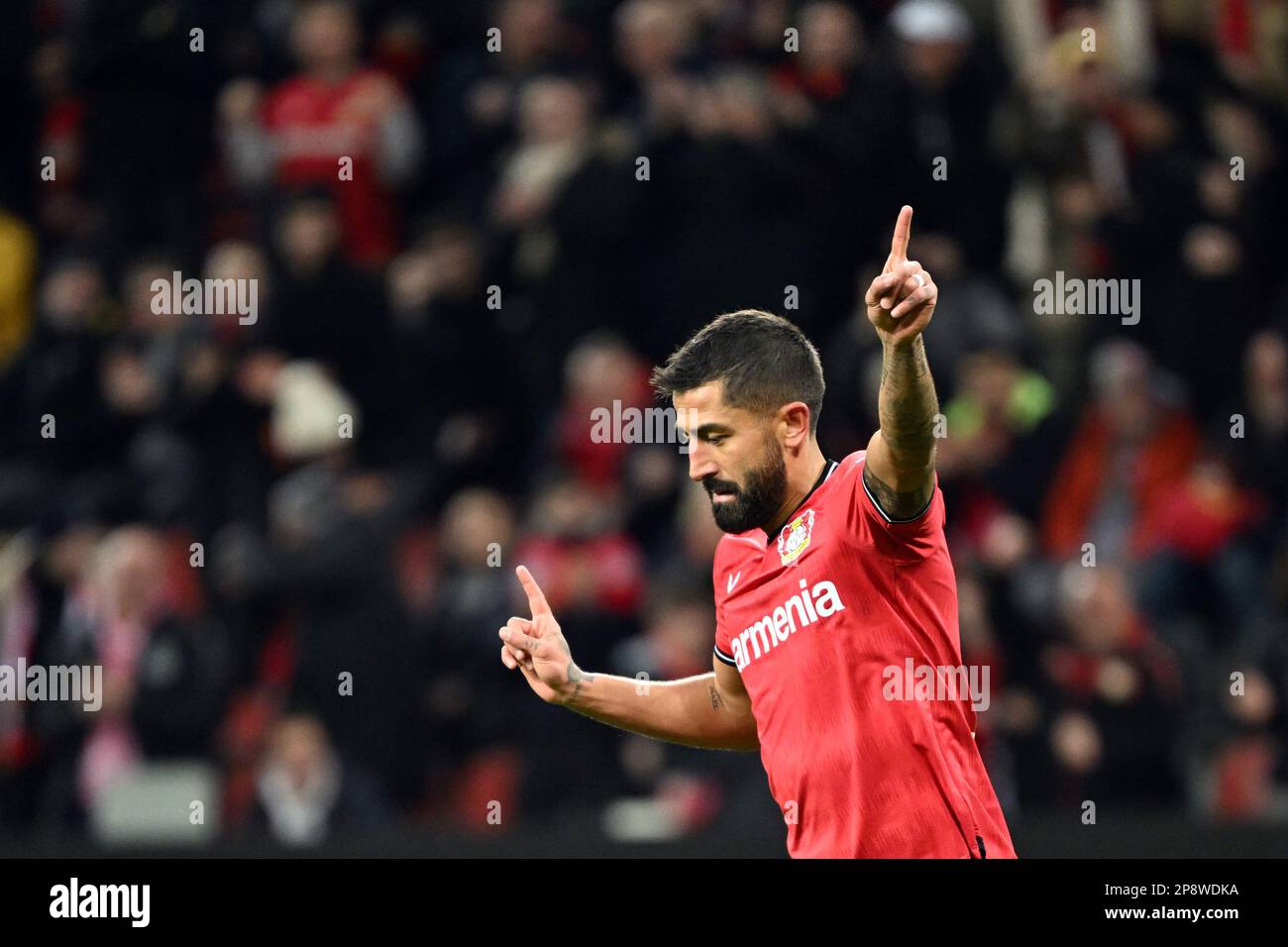 Krisztian Lisztes of Ferencvarosi TC celebrates after scoring a