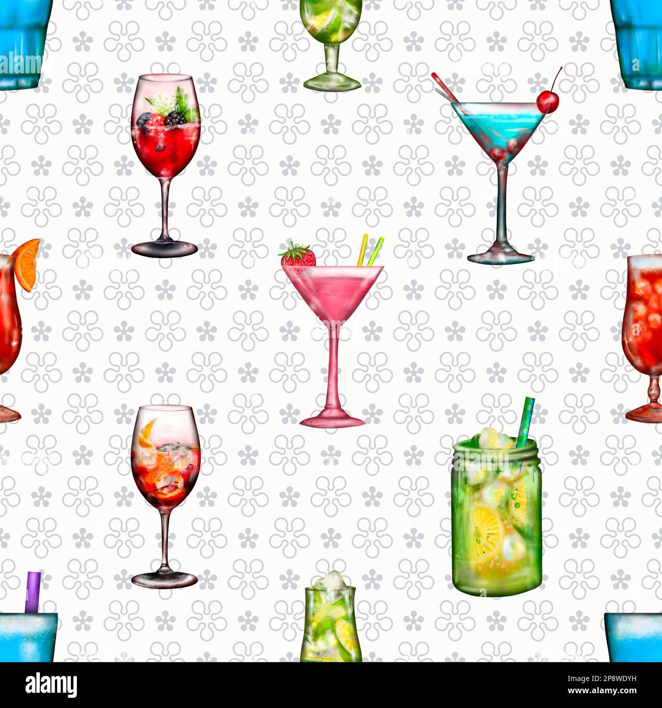 Cocktail Glass Repeat Pattern Martini glass repeating pattern hi-res stock photography and images - Alamy