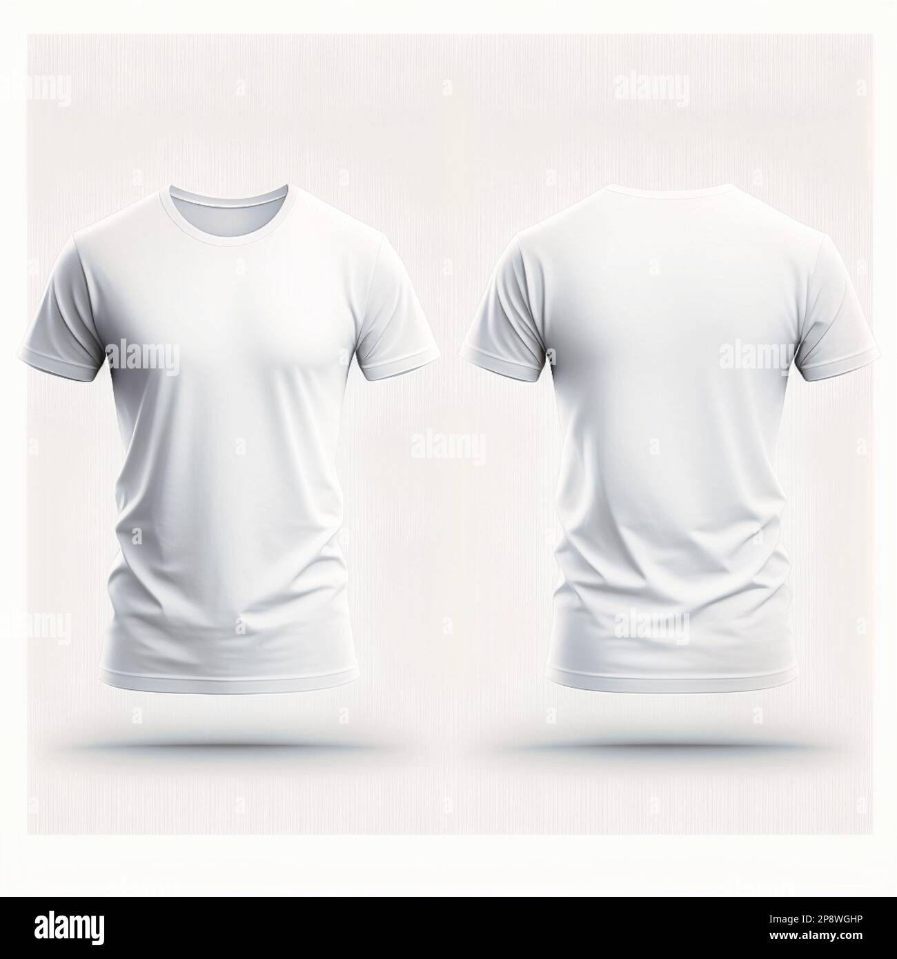 Blank white shirt mockup template front and back, generative AI Stock Photo  - Alamy