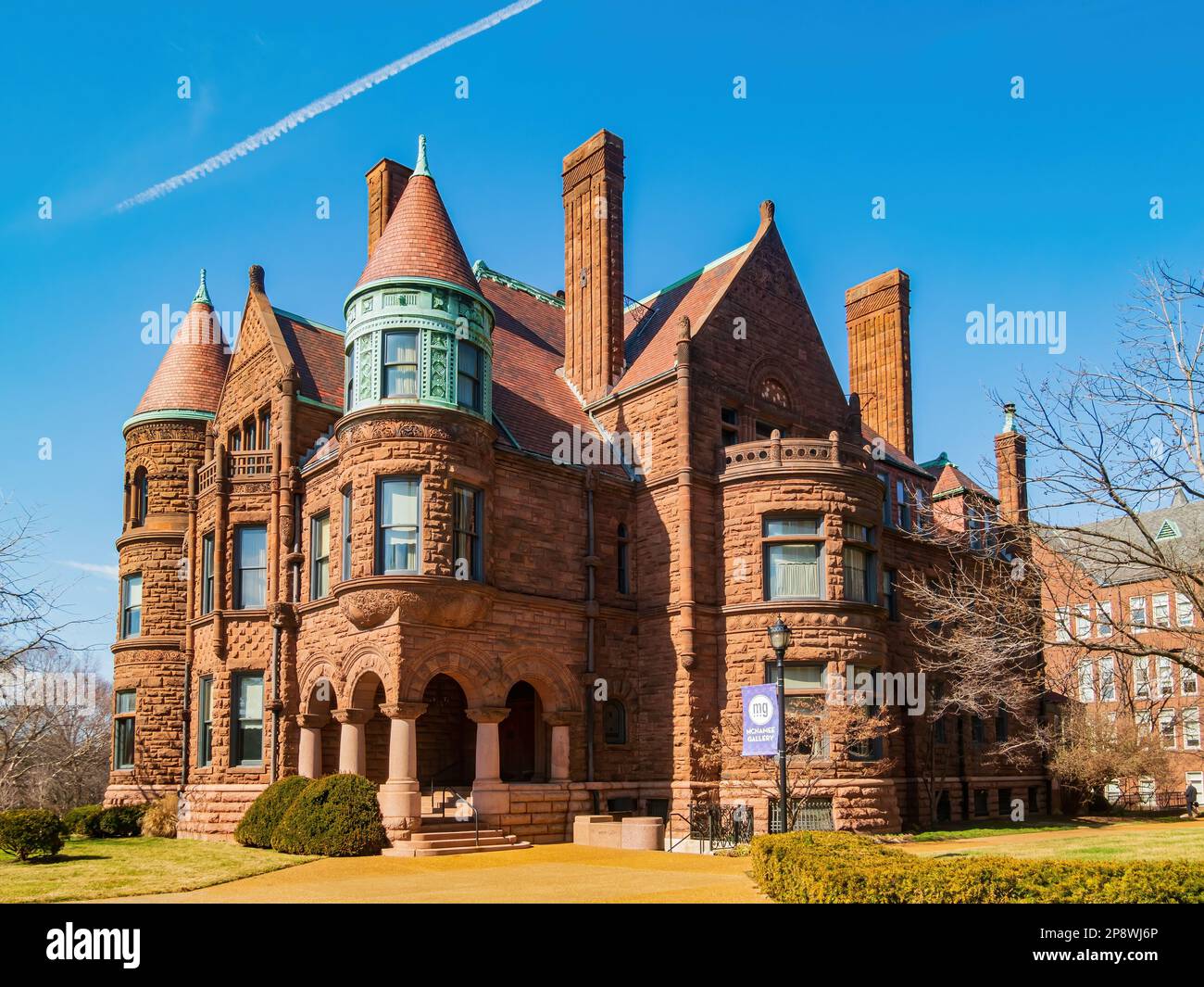 Sunny view of the Samuel Cupples House of Saint Louis University at St. Louis, Missouri Stock Photo