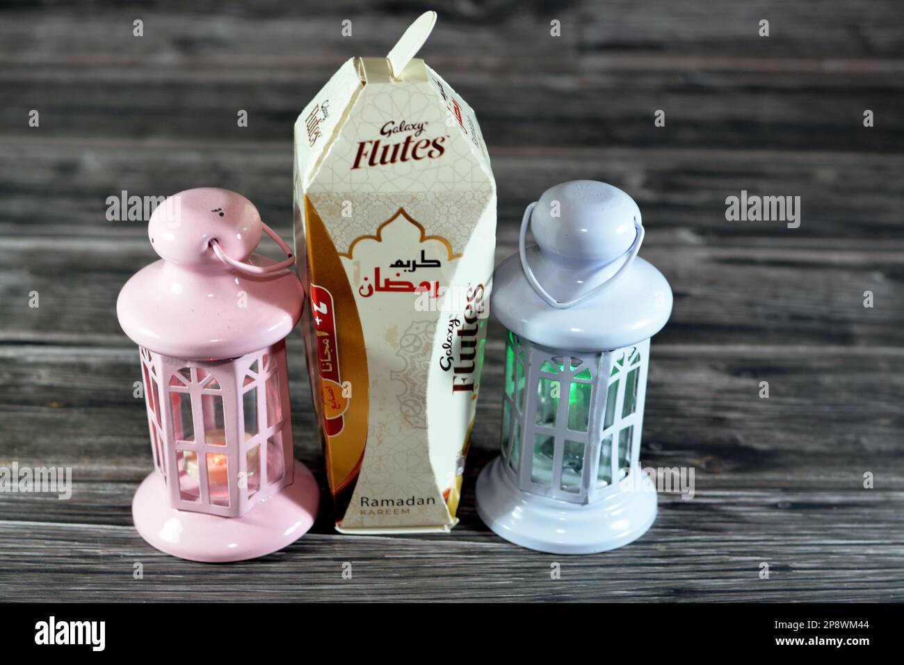 Cairo, Egypt, March 5 2023 Galaxy Flutes chocolate, a creamy chocolate