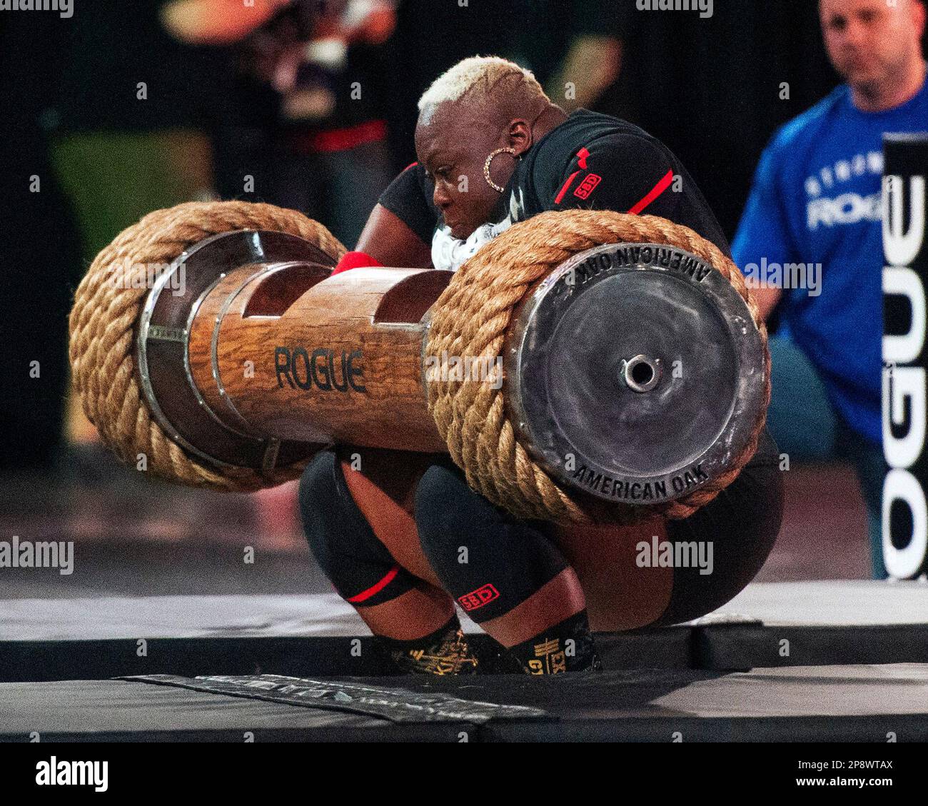 Columbus, Ohio, United States. 3th Mar, 2023. Tamara Walcott (USA) competes in the Austrian Oak Log Press at the Arnold Strongwoman Classic in Columbus, Ohio. Credit: Brent Clark/Alamy Live News Stock Photo