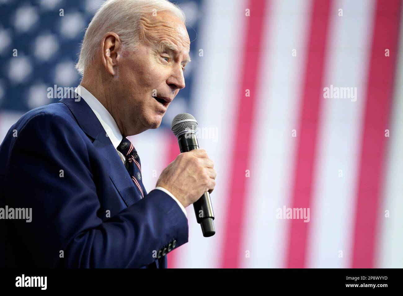 President Joe Biden speaks about his 2024 budget proposal at the