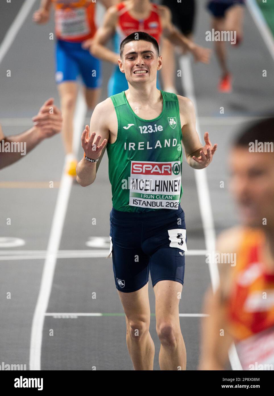 Darragh McElhinney of Ireland competing in the men’s 3000m final at the