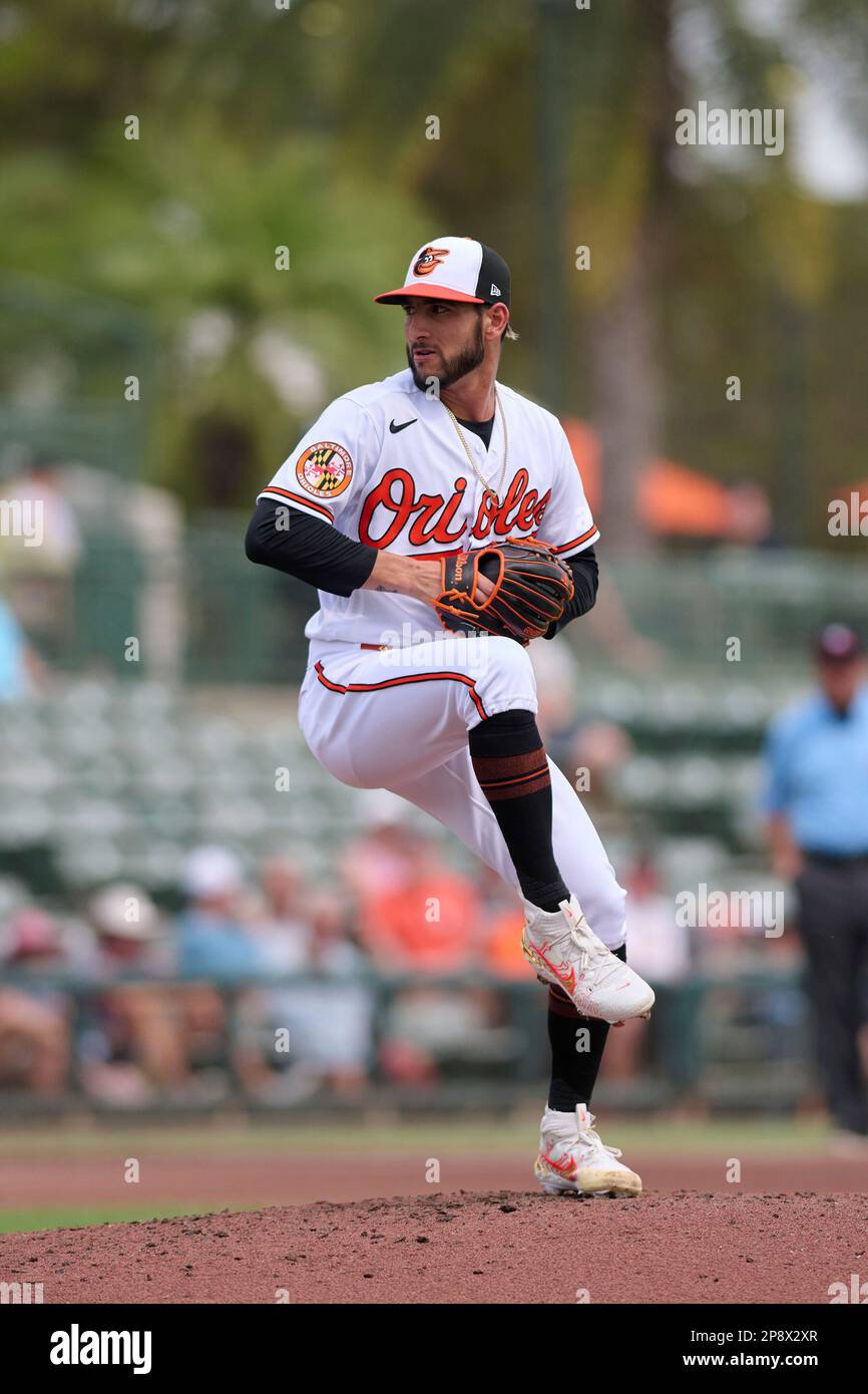 Baltimore Orioles pitcher Cionel Perez (58) during a spring training
