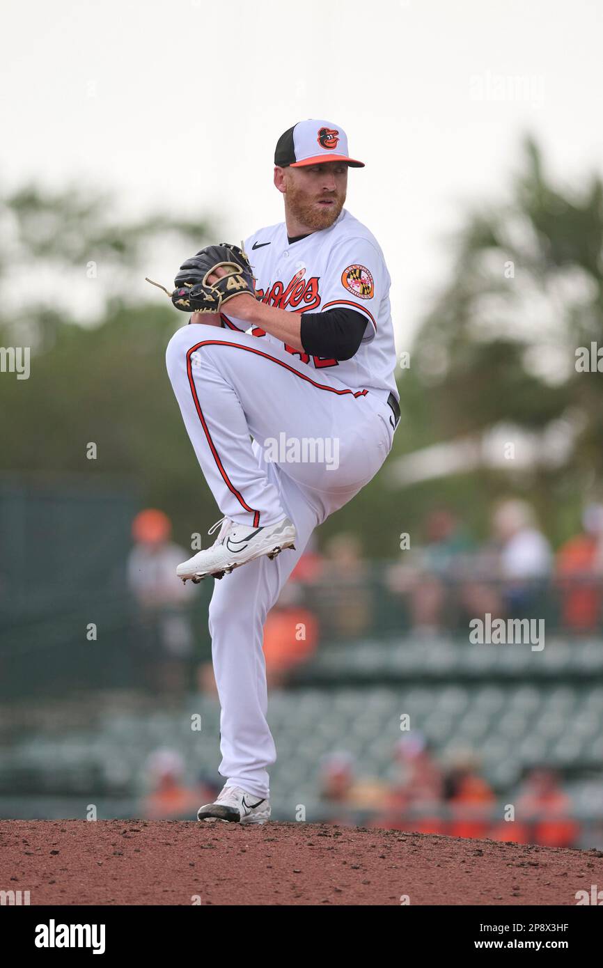 Baltimore Orioles pitcher Reed Garrett (62) during a spring training