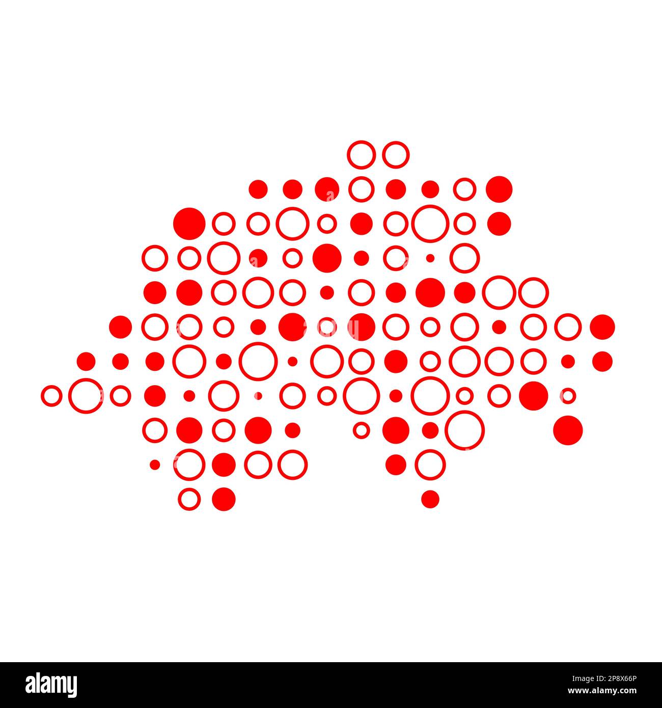 Switzerland Map Silhouette Pixelated generative pattern illustration Stock Vector