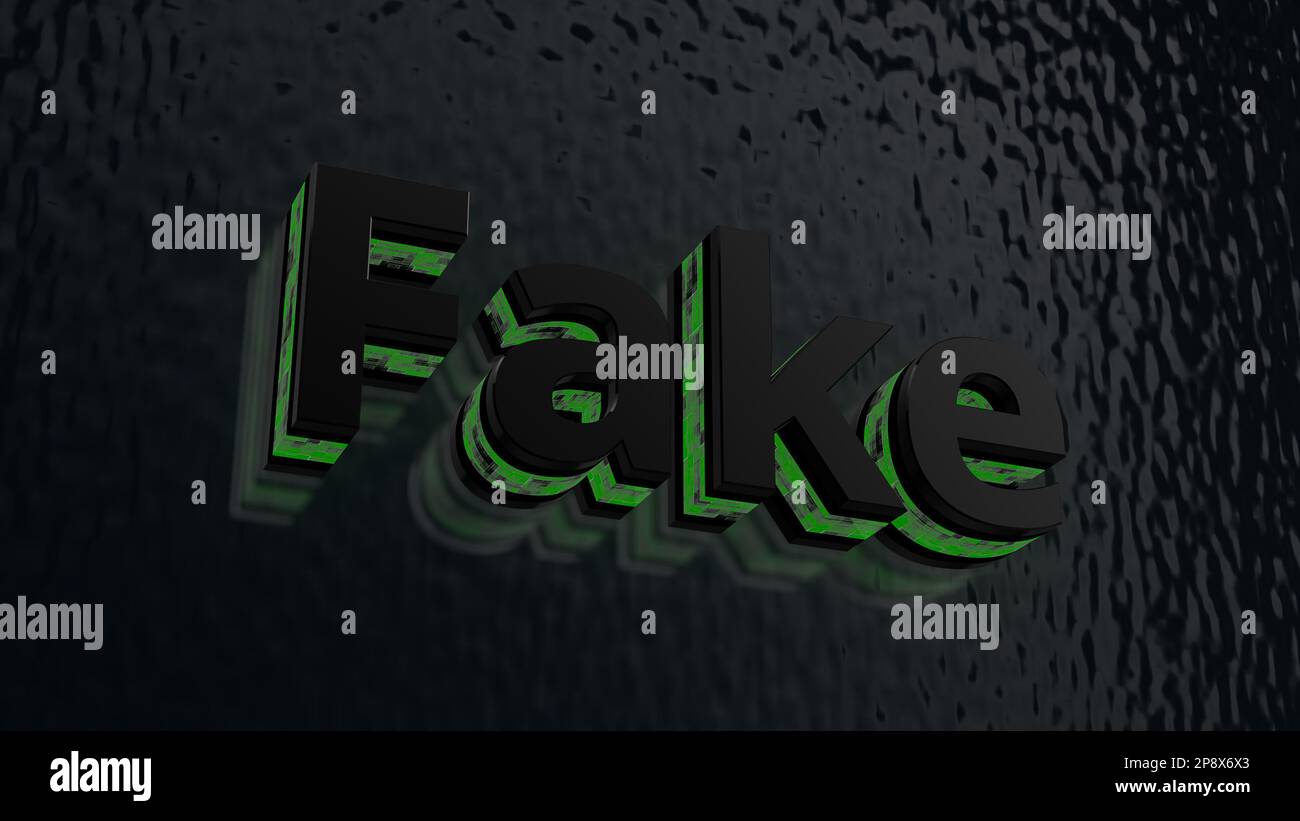 The word FAKE written with 3D letters Stock Photo Alamy