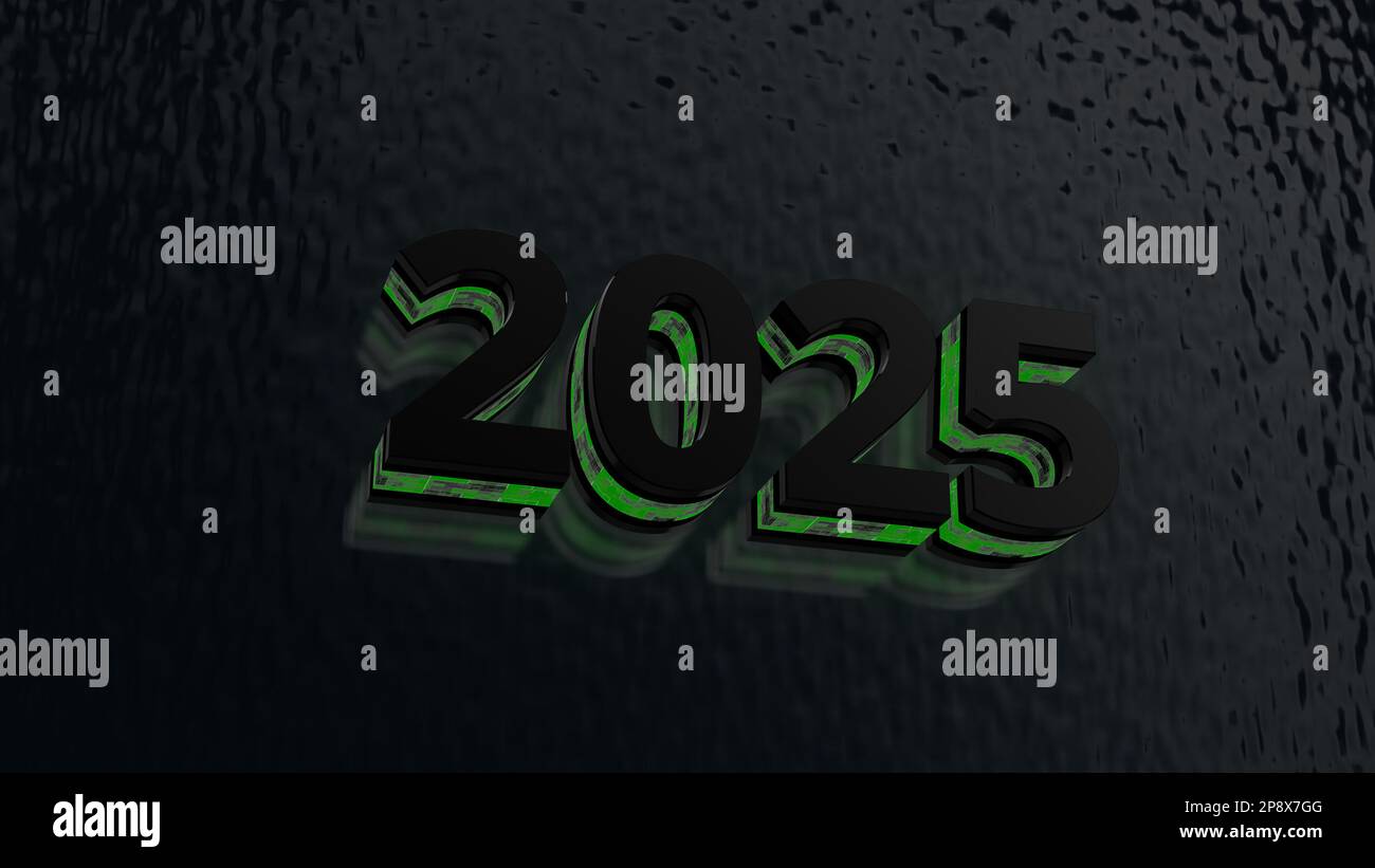 The year 2025 written with 3d letters Stock Photo Alamy