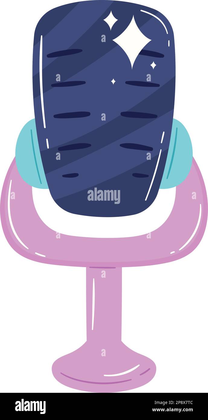 retro microphone audio device icon Stock Vector Image & Art - Alamy