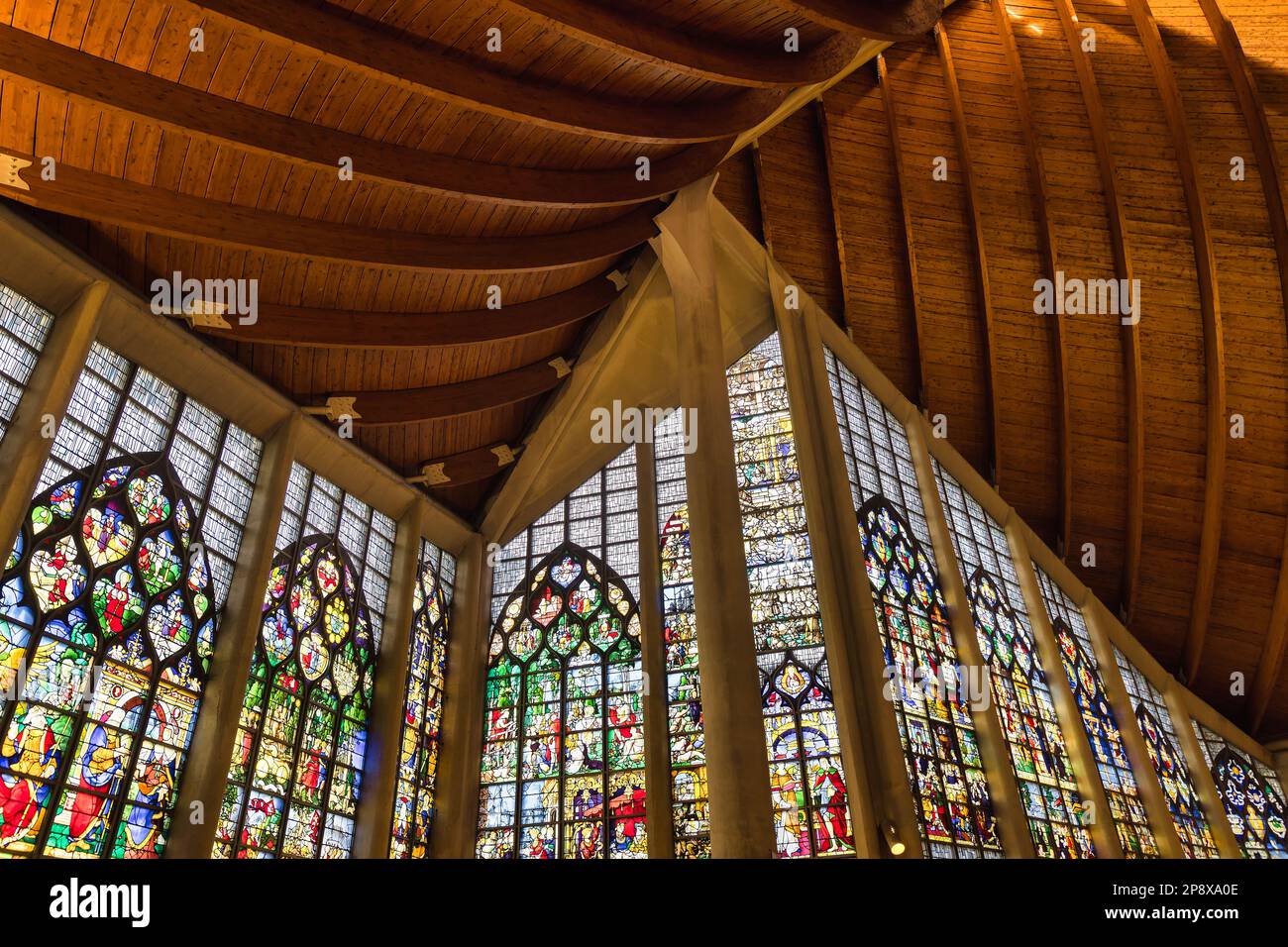 Rouen, France October 01, 2022 interior view of the modern church of