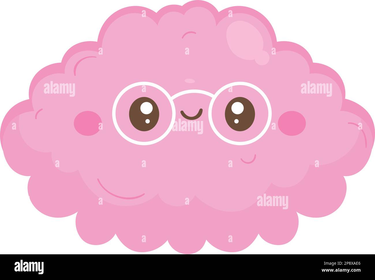 genius brain kawaii comic character Stock Vector Image & Art - Alamy