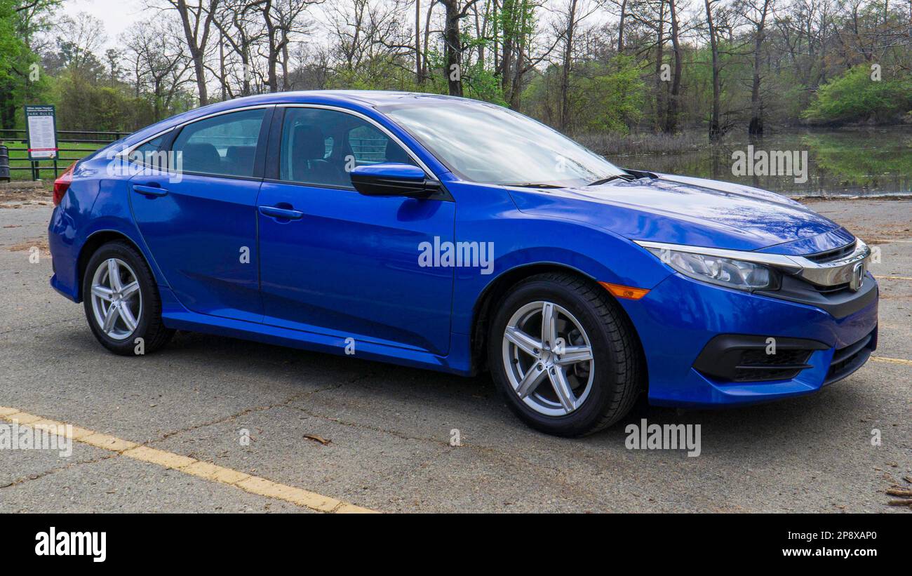 Blue Honda Civic Stock Photo Alamy