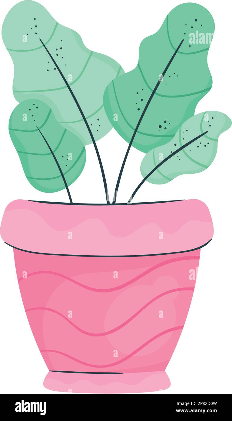 houseplant in pink pot nature icon Stock Vector Image & Art - Alamy