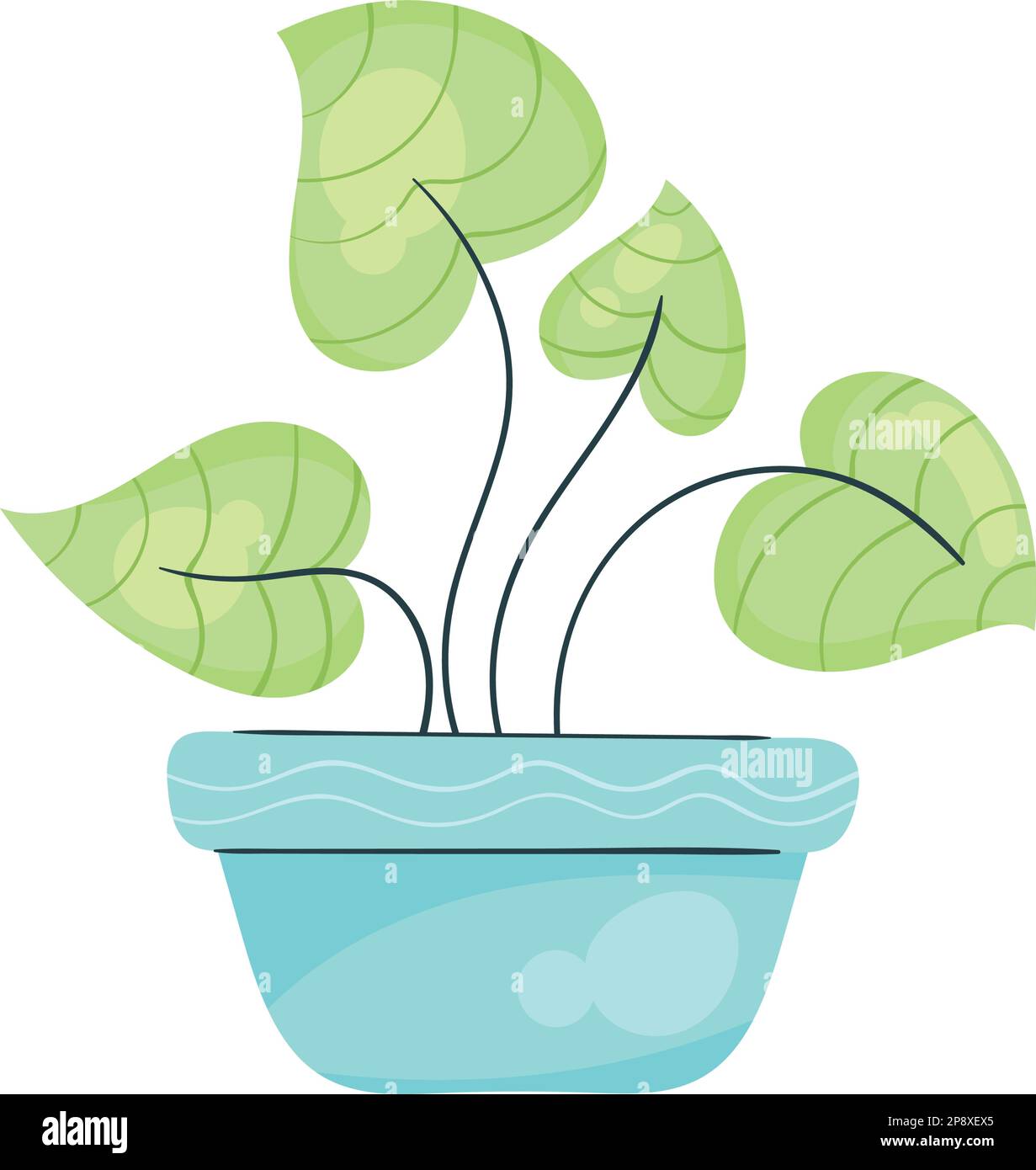 houseplant in blue pot nature icon Stock Vector Image & Art - Alamy