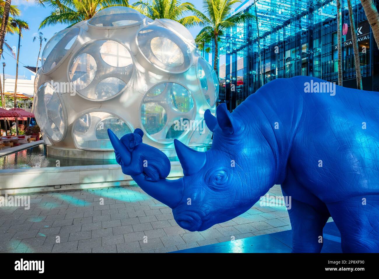 The Palm Court at the Miami Design District Stock Photo - Alamy
