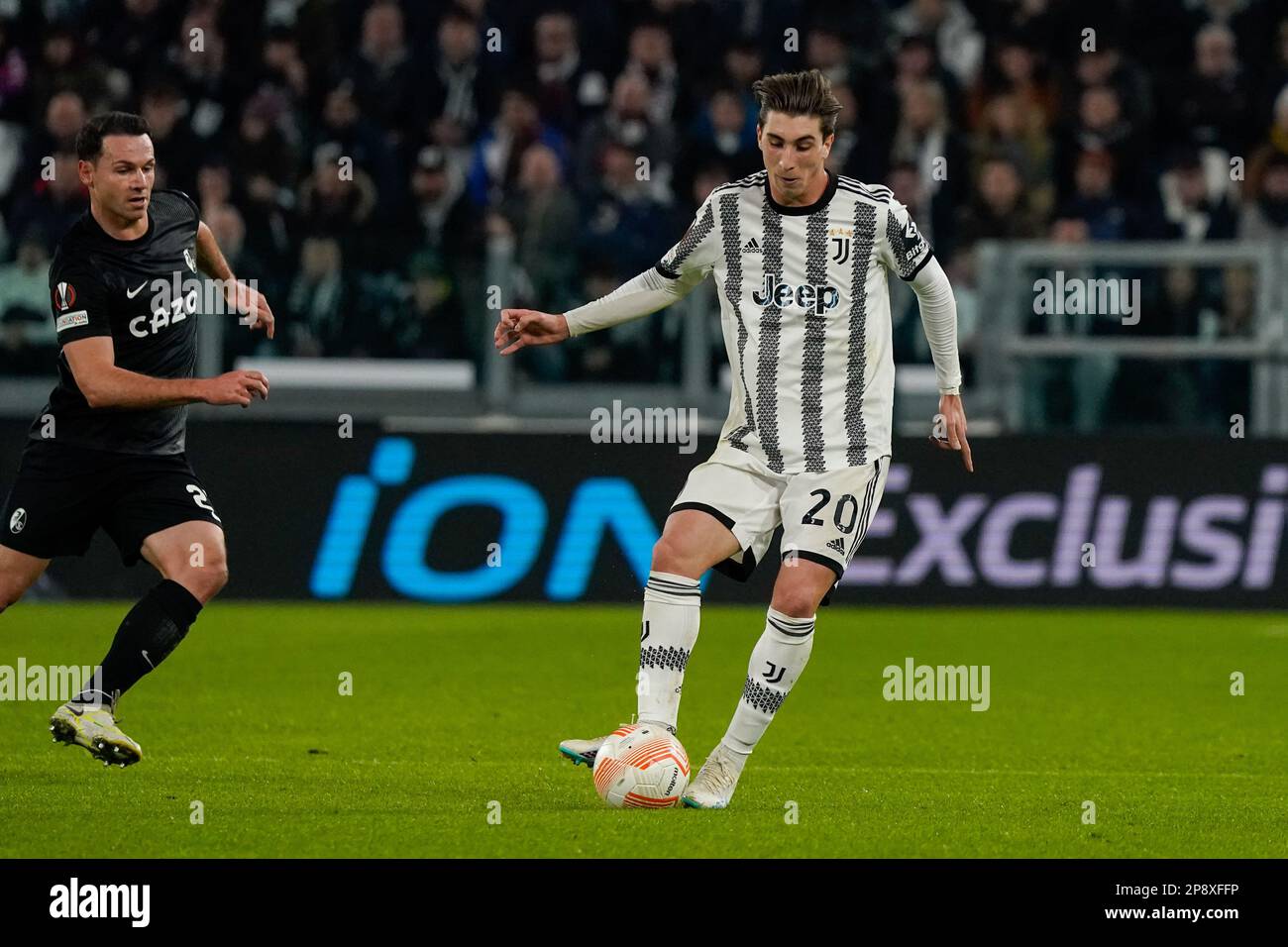 Turin, Italy. 09th Aug, 2023. Fabio Miretti of Juventus during the  pre-season test match between Juventus Fc and Juventus NextGen U23 on 09  August 2023 at Juventus Stadium, Turin, taly. Photo Nderim