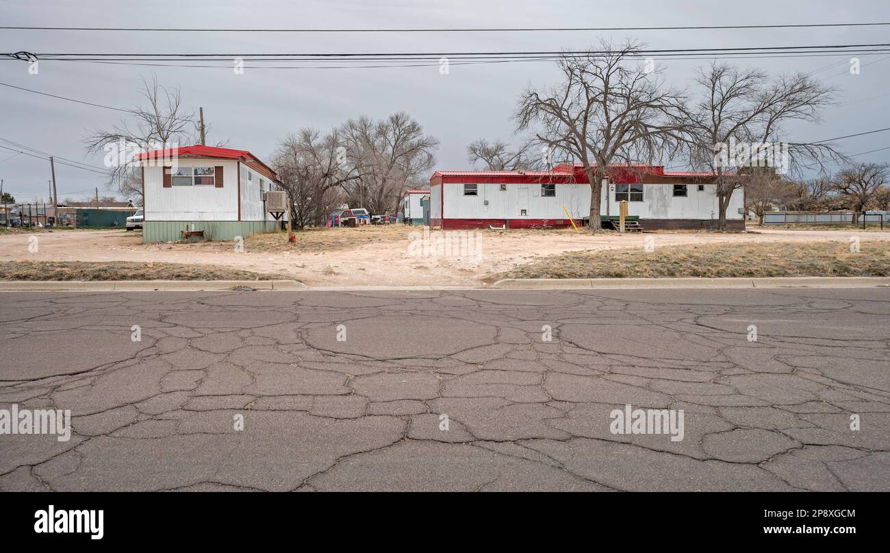 Depressed housing in the city of Hobbs, New Mexico, USA Stock Photo Alamy