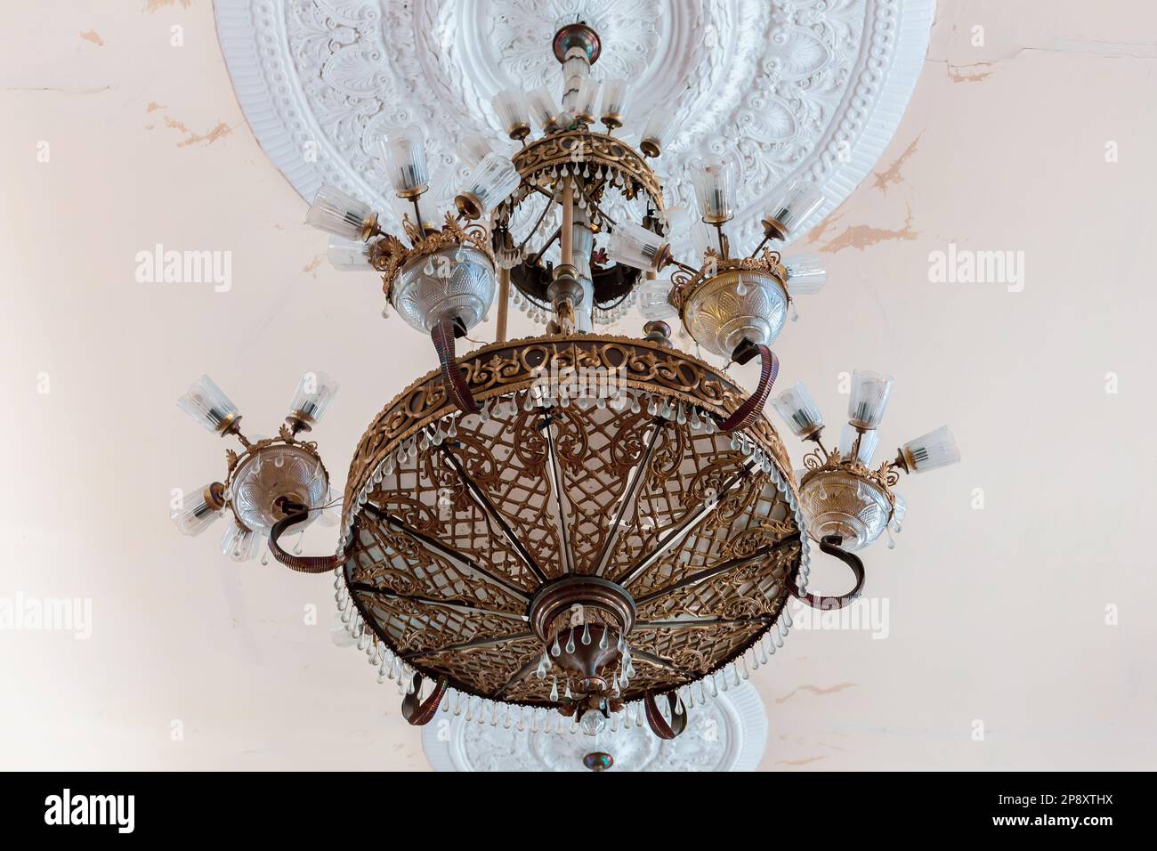 Ceiling decor lamp museum hi-res stock photography and images - Alamy