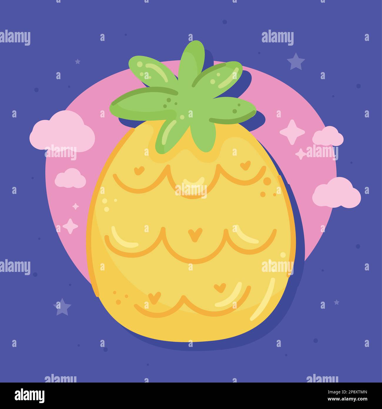 fresh pineapple fruit healthy icon Stock Vector Image & Art - Alamy