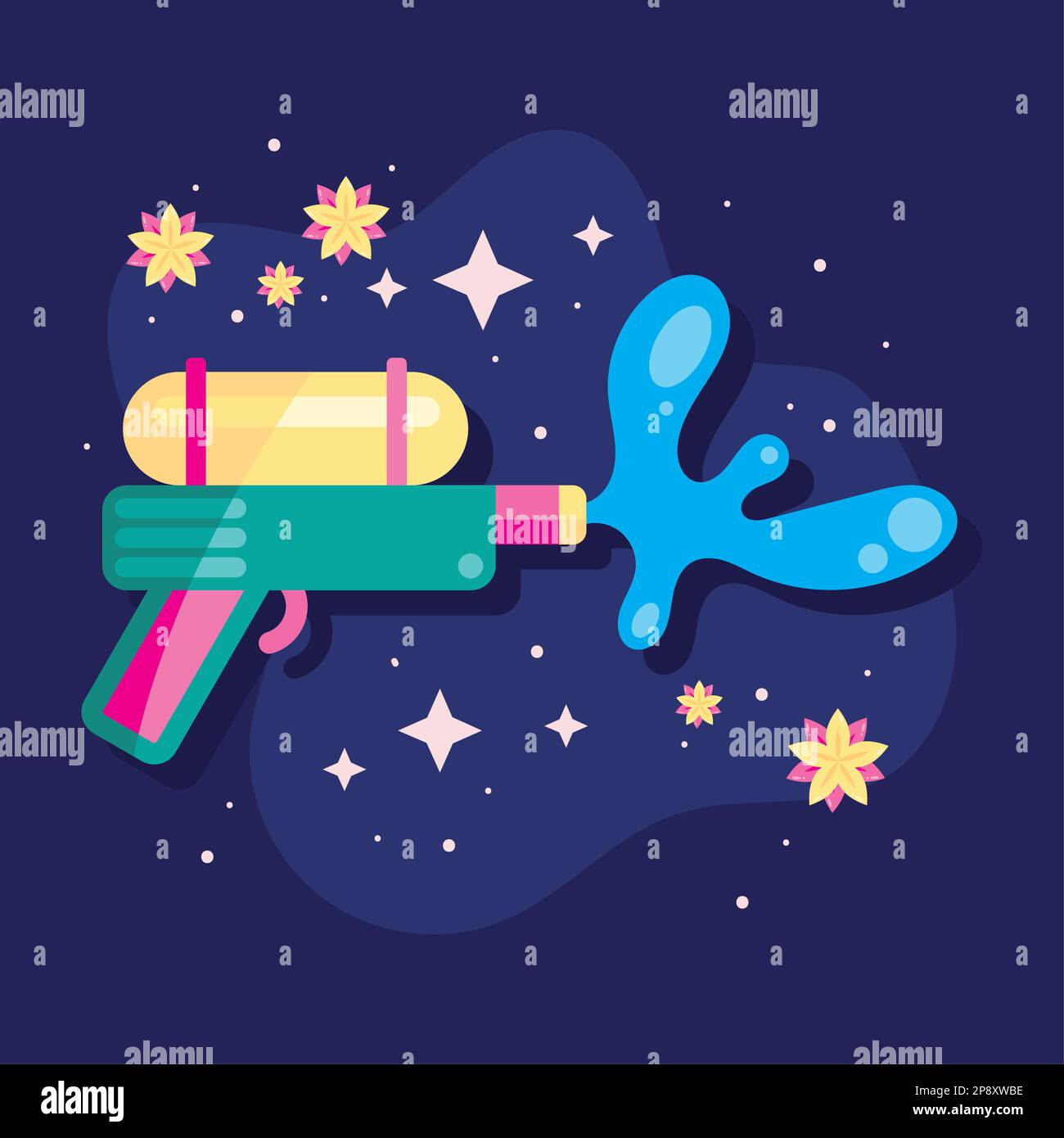 songkran water gun toy icon Stock Vector Image & Art - Alamy