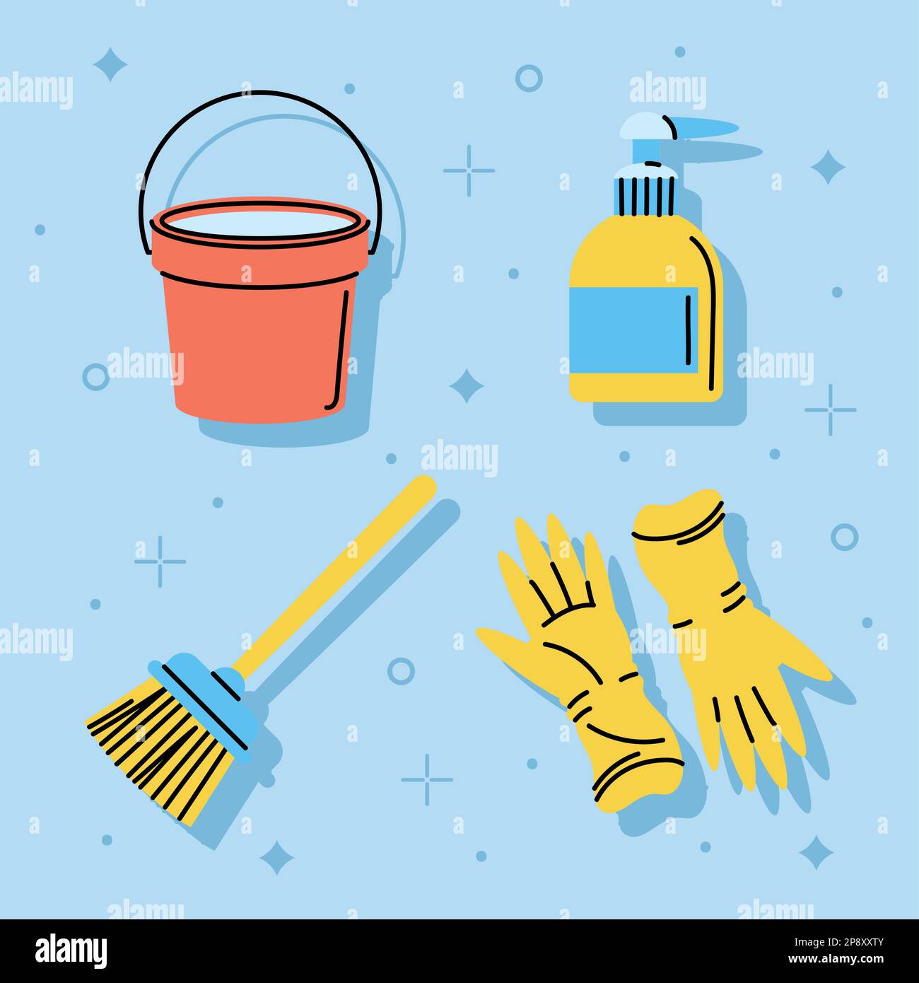 house keeping four set tools Stock Vector Image & Art Alamy