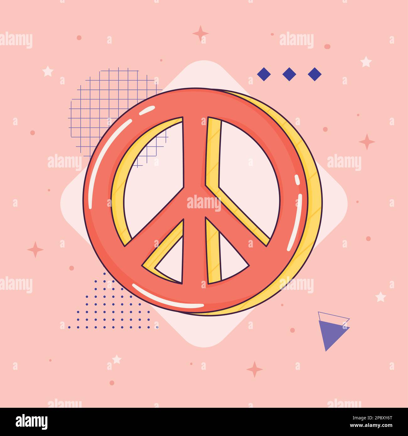 peace symbol retro style icon Stock Vector Image & Art - Alamy