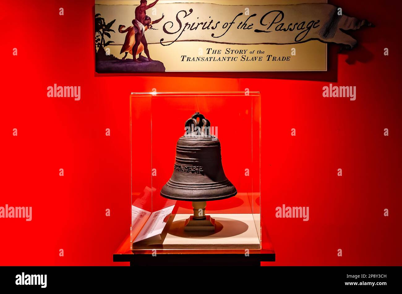 The Henrietta Marie slave ship’s bell is displayed at the “Spirits of