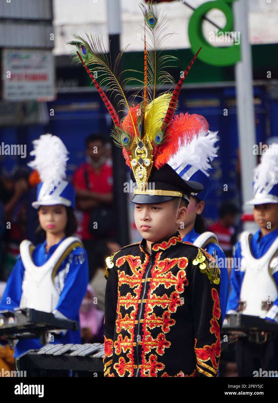 Indonesian carnival to celebrate National Education Day Stock Photo