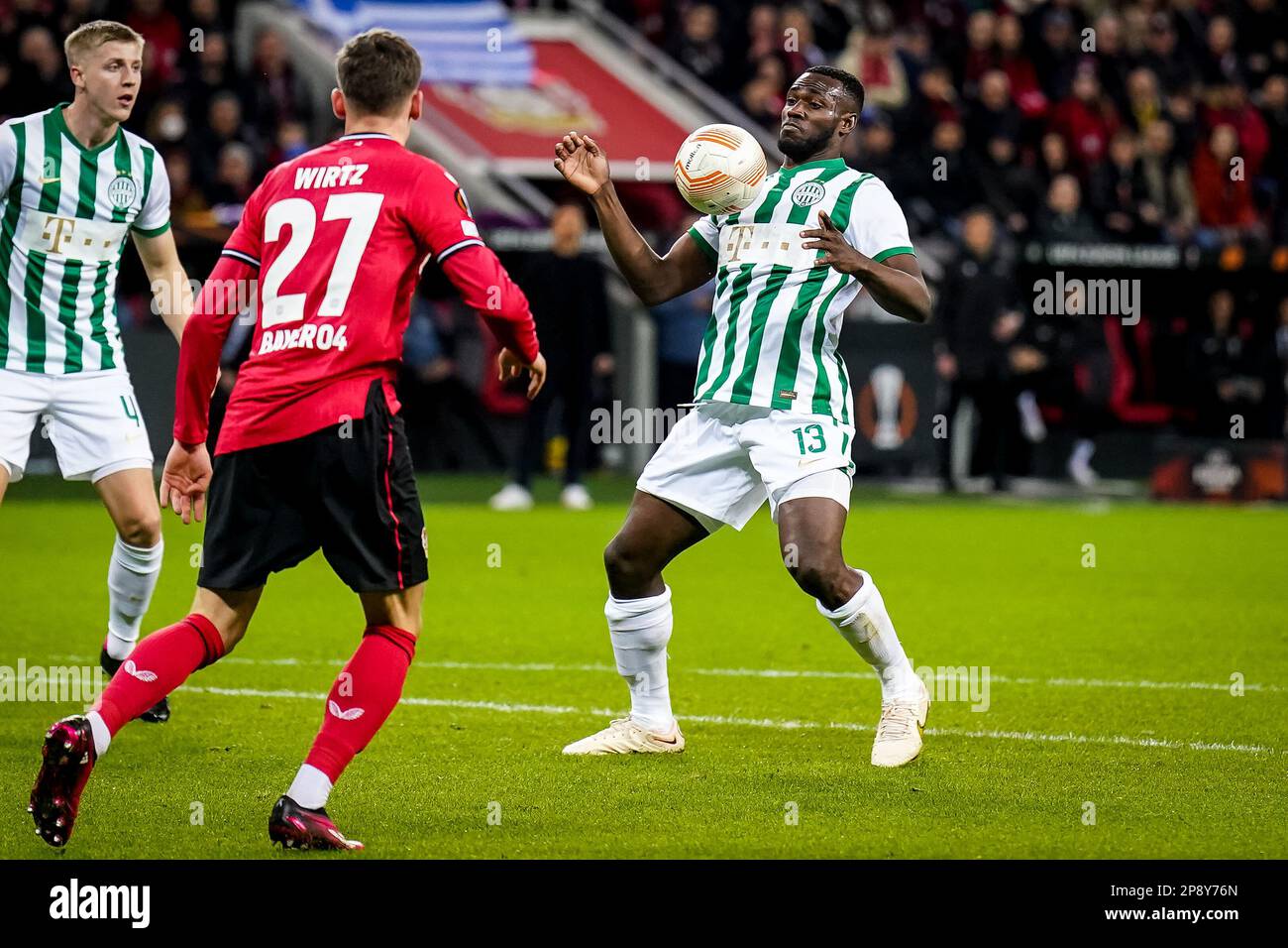 Anderson Esiti of Ferencvarosi TC prior to the UEFA Europa League