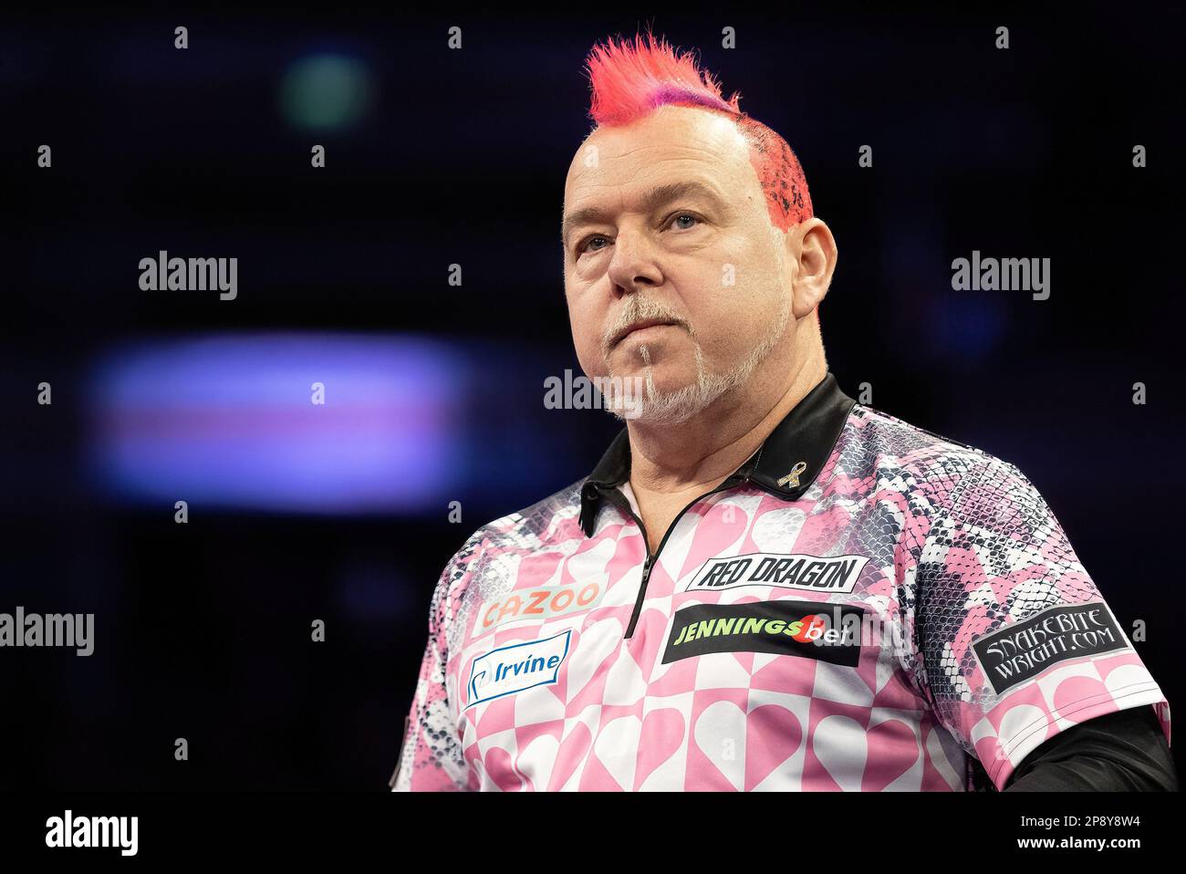 Peter Wright during the 2023 Cazoo PDC Premier League Darts Night 6 at