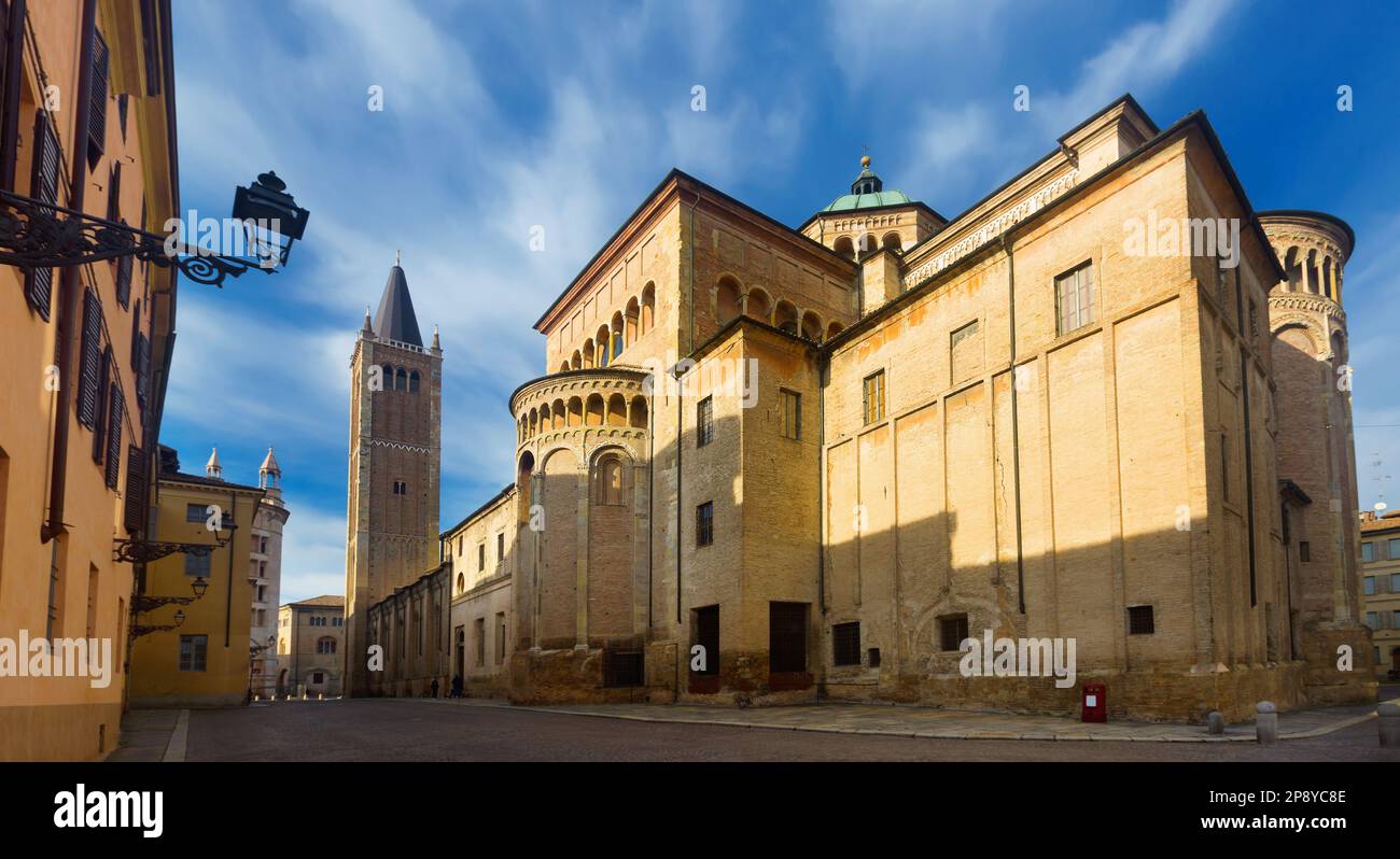 Parma Acient Rome Ancient Piazza Duomo , cathedral and baptistery, Parma Stock Photo - Alamy