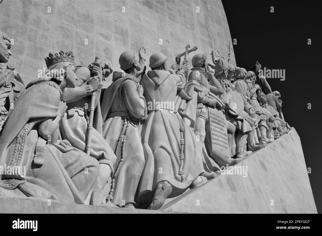 Lisbon's Monument to the Discoveries commemorates the five hundredth anniversary of the death of Henry the Navigator Stock Photo