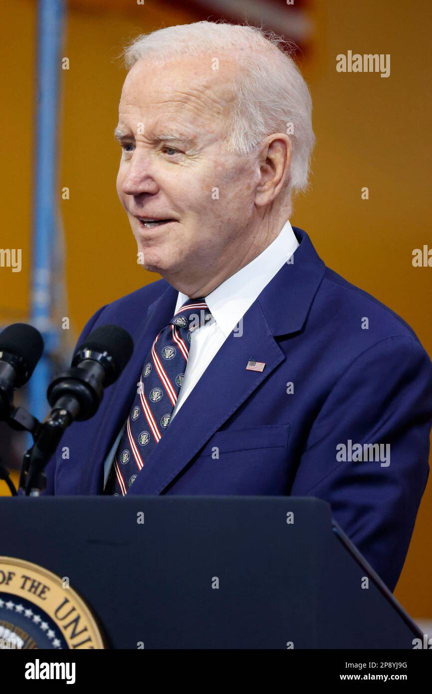 President Joe Biden talks about his Budget 2024 Fiscal Year plan at the