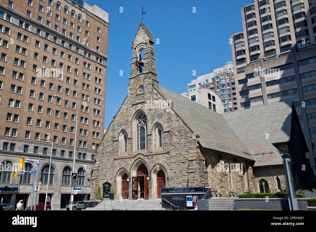 Historic church in the downtown district of Toronto, Canada Stock Photo
