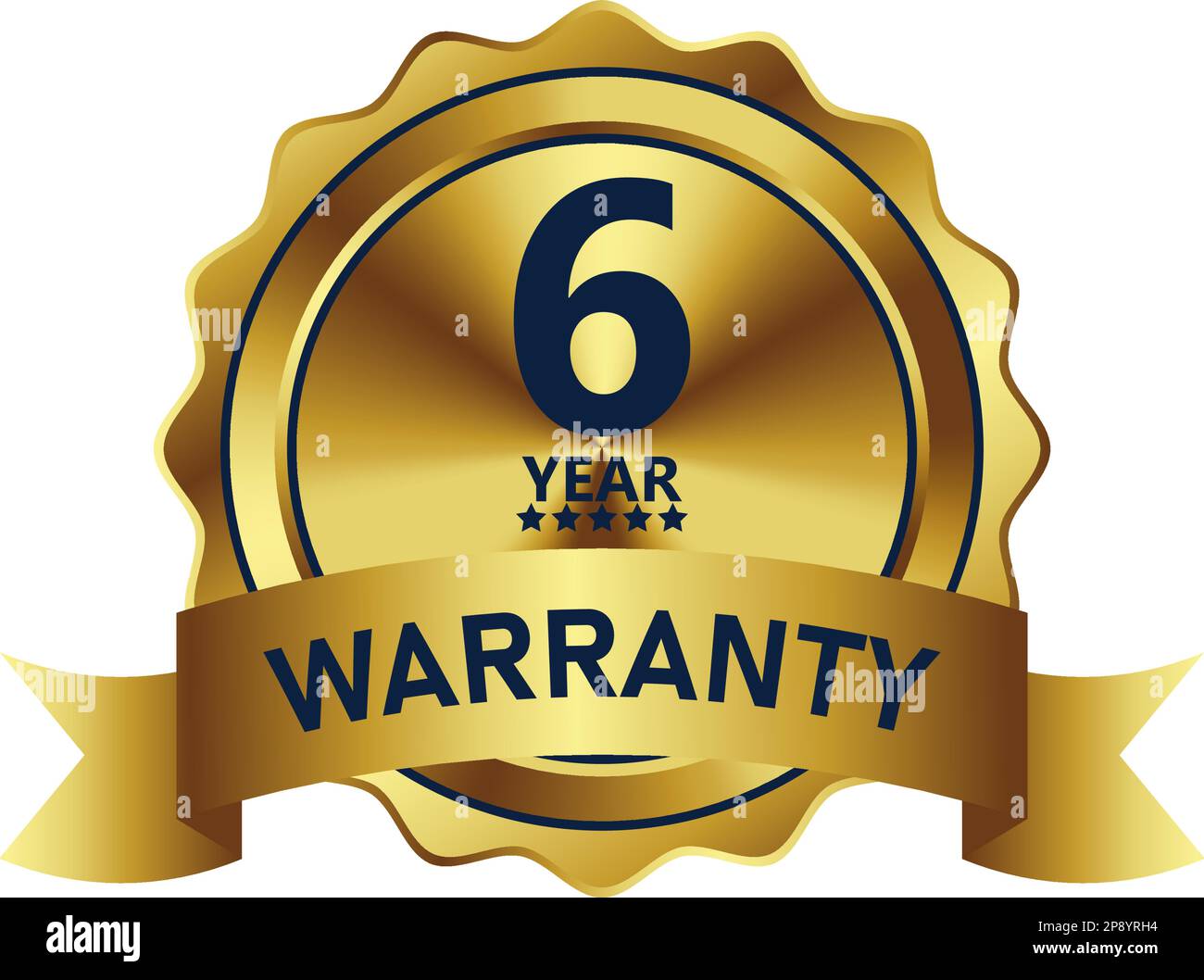warranty badge element illustration gold color, with premium colors, seals, medals, shields