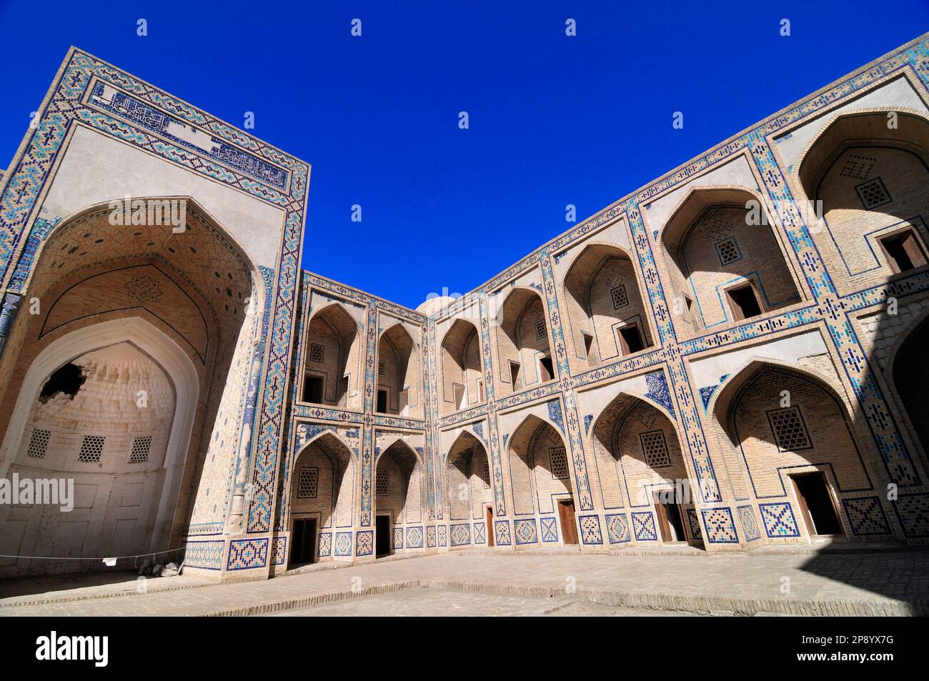 Abdulaziz Khan Madrasa in Bukhara, Uzbekistan. Stock Photo