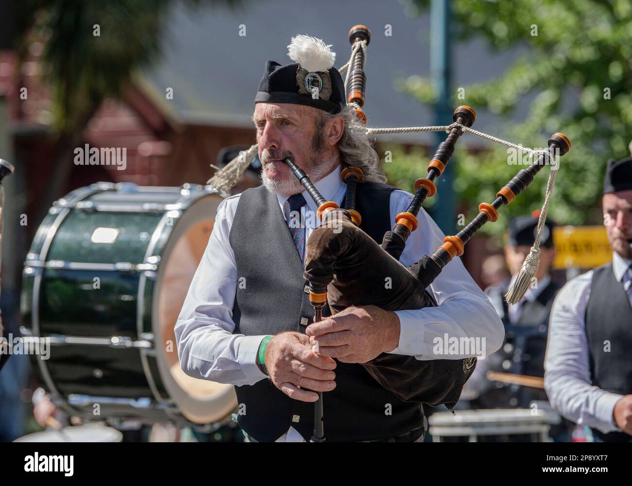 Christchurch, New Zealand. 10th Mar, 2023. Pipe bands from New Zealand