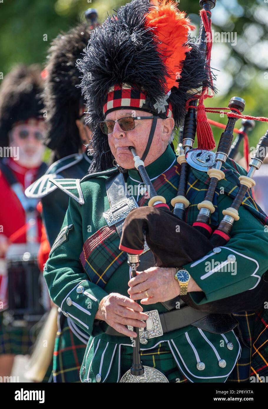 Christchurch, New Zealand. 10th Mar, 2023. Pipe bands from New Zealand ...