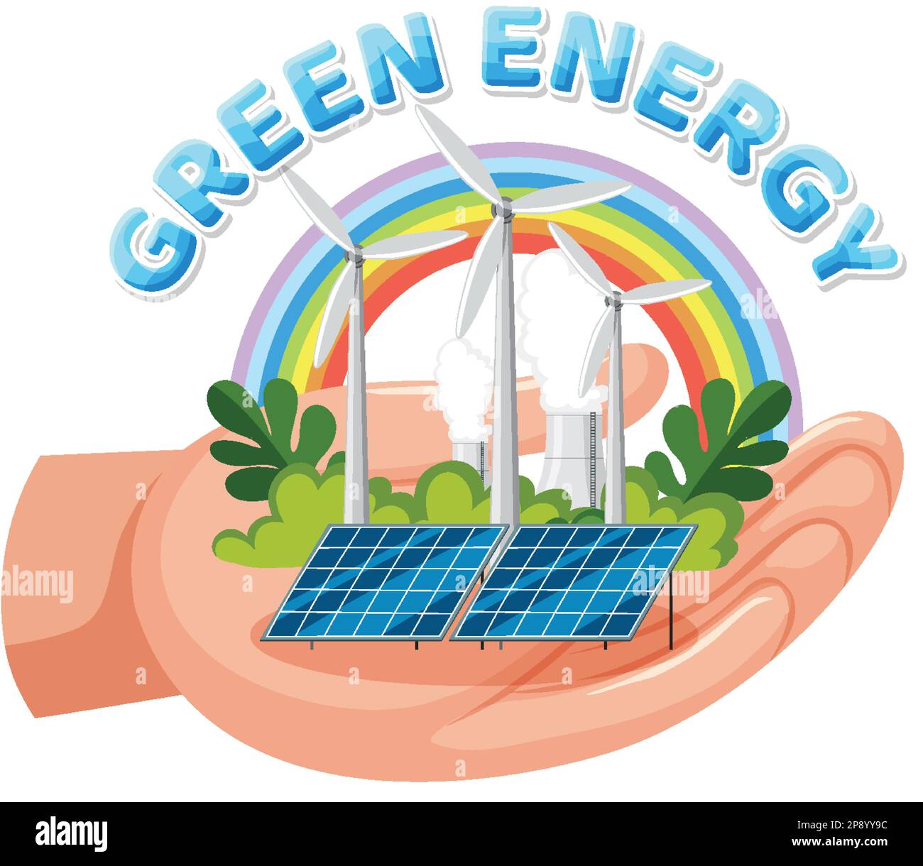 Alternative green energy vector concept illustration Stock Vector Image ...