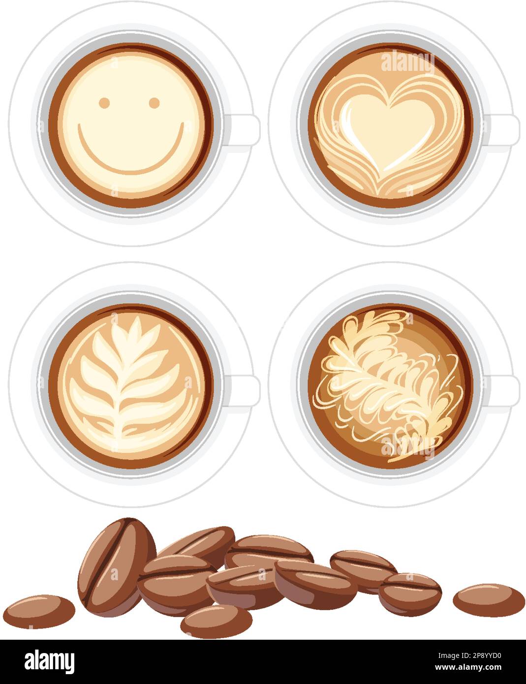 Set of coffee object isolated illustration Stock Vector Image & Art - Alamy