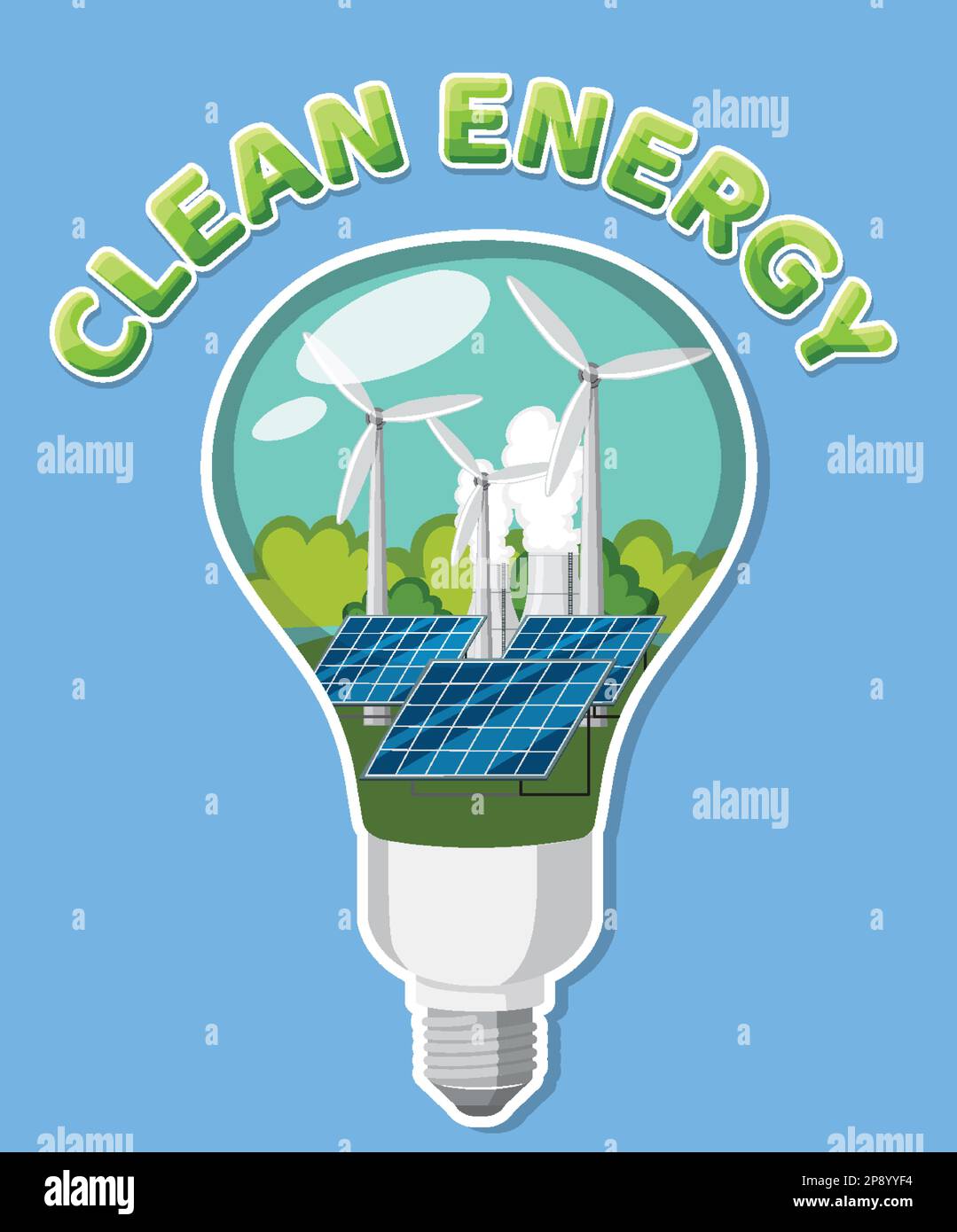 Alternative clean energy vector concept illustration Stock Vector Image ...
