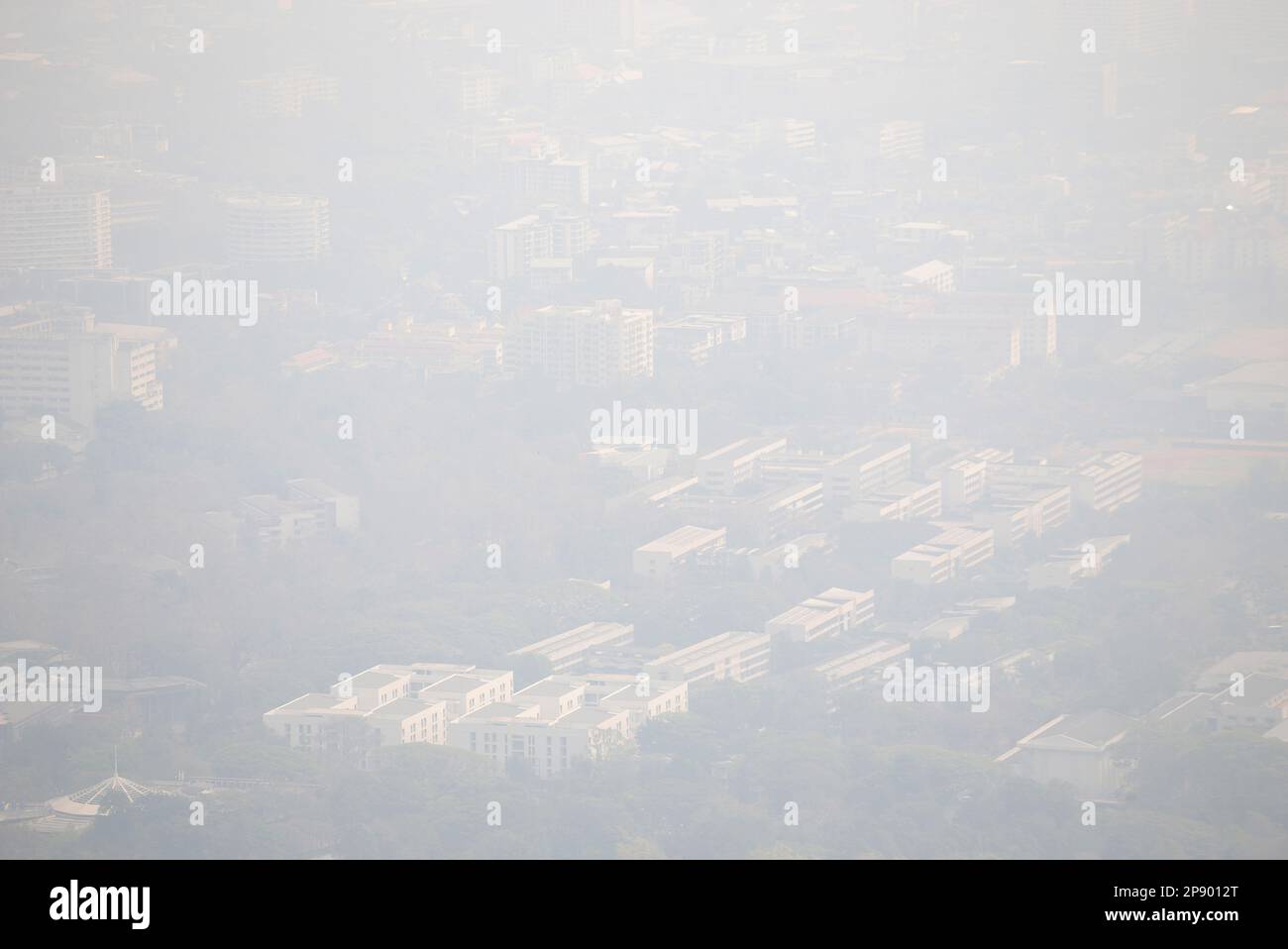 Thailand. 09th Mar, 2023. View of dense blanket of smog over Chiang Mai