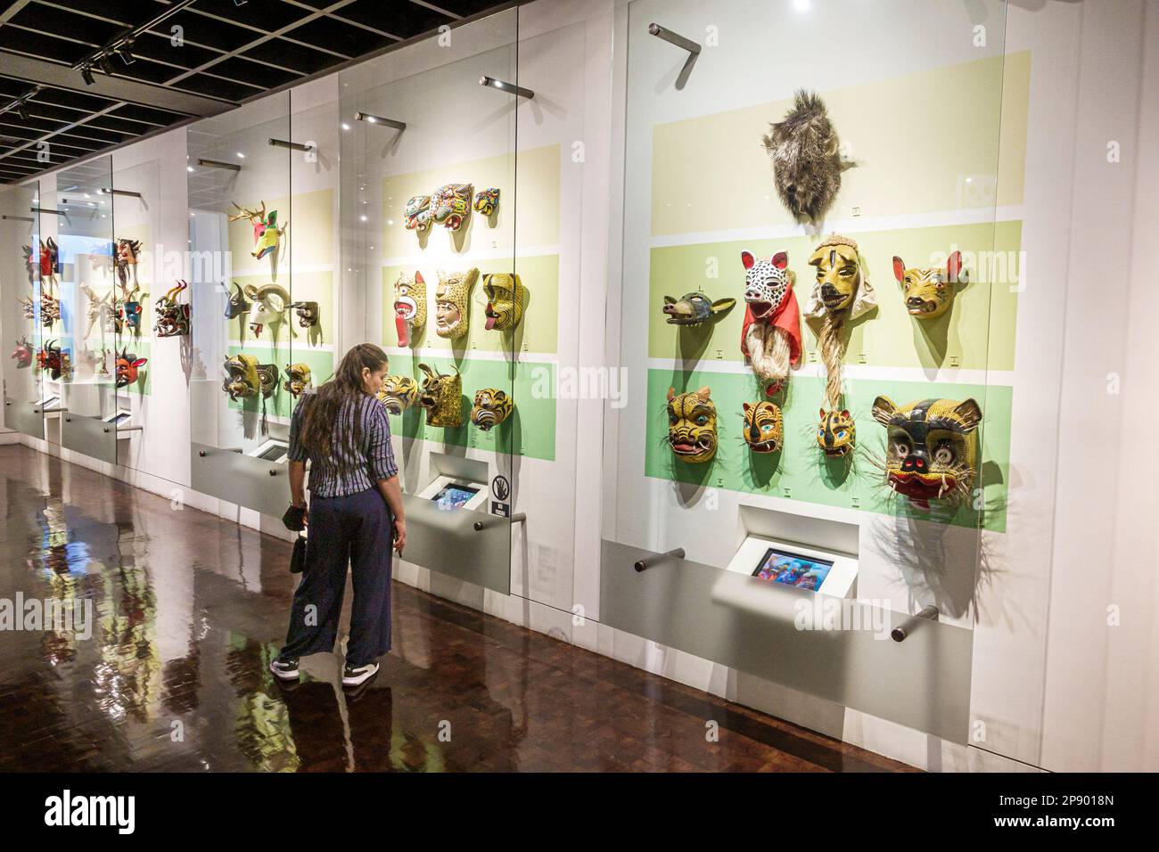 Mexico City,Museo de Arte Popular,folk art museum,masks,looking at woman women lady female,adult