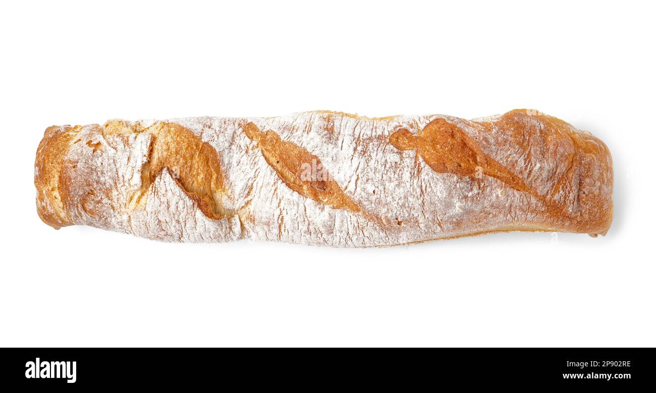 Fresh baguette isolated on white background Stock Photo - Alamy